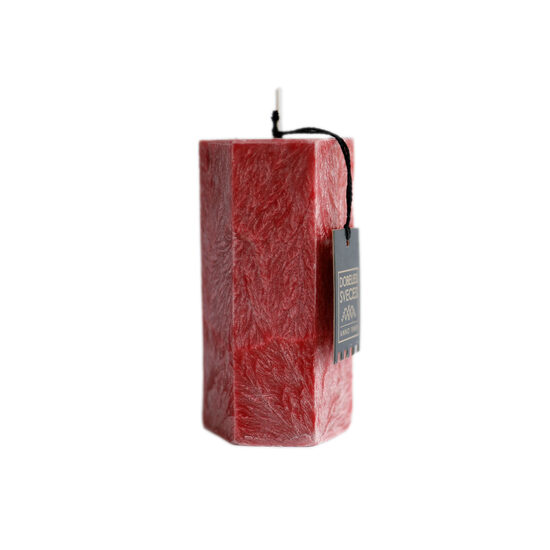 KRISTĀLSTEARĪNA CILINDRS SARKANS 50 x 100 mm