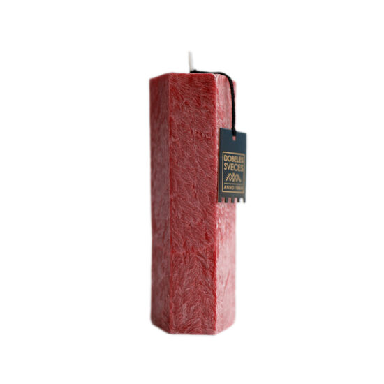 KRISTĀLSTEARĪNA CILINDRS SARKANS 50 x 150 mm