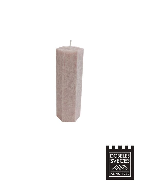 KRISTĀLSTEARĪNA CILINDRS ROZĀ 50 x 150 mm