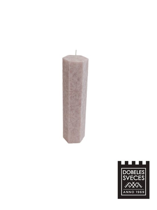 KRISTĀLSTEARĪNA CILINDRS ROZĀ 50 x 200 mm