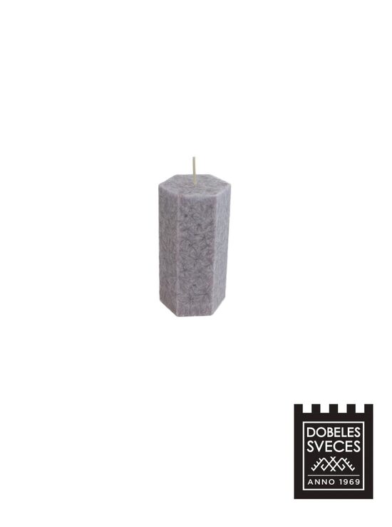 KRISTĀLSTEARĪNA CILINDRS LILLĀ 50 x 100 mm