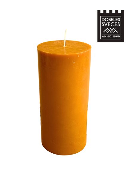 Lieta stearīna cilindriska svece - MEDUS DZELTENS 70x150 mm