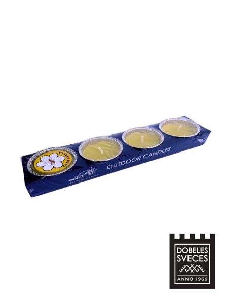Āra sveces follijas trauciņos ar Citronellas smaržu -  4 gab.