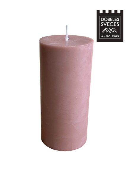 Lieta stearīna cilindriska svece - PERSIKU ROZA 70x150 mm